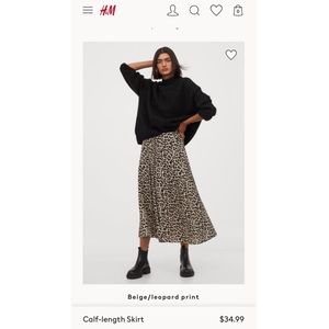 MIDI-SKIRT - LEOPARD PRINT, US 6